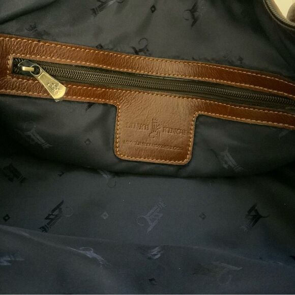New Links and Kings Brown Leather Duffle Bag Weekender. - Picture 12 of 16